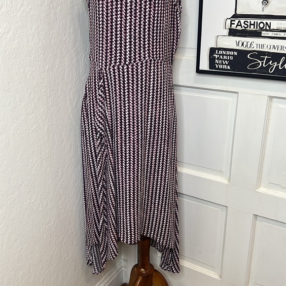 REISS Nia Geometric Print One Shoulder Midi Dress Size 8US - Picture 6 of 10